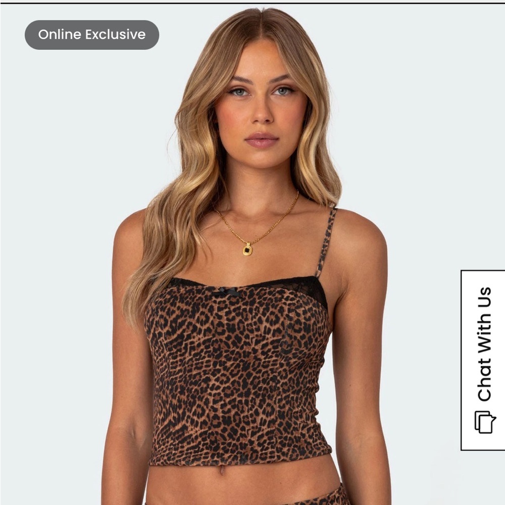 Edikted Leopard Print Camisole Top